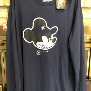 Mickey Mouse Astros long sleeve shirt, with tags